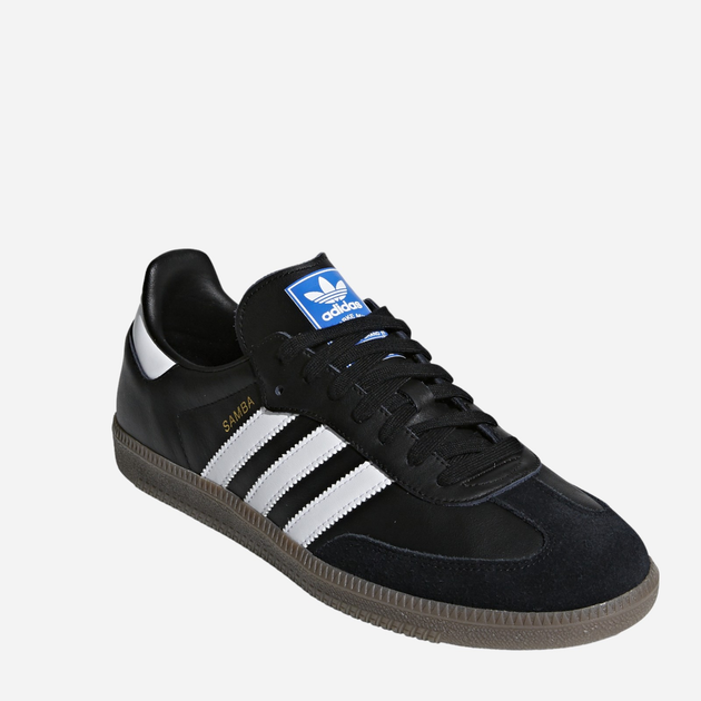 Tenisówki męskie ze skóry naturalnej Adidas Originals Samba OG B75807 44 (9.5UK) 28 cm Czarne (4059811988485) - obraz 2