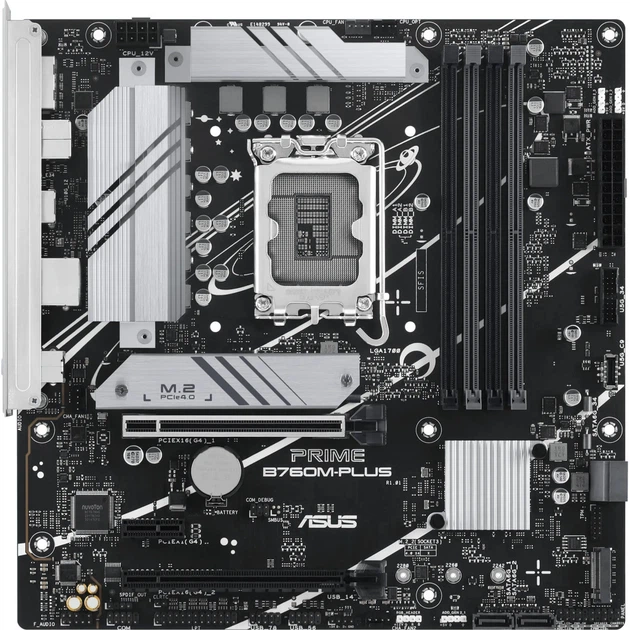 Материнська плата ASUS PRIME B760M-PLUS - Фото 1 Материнська плата ASUS PRIME B760M-PLUS - зображення 1