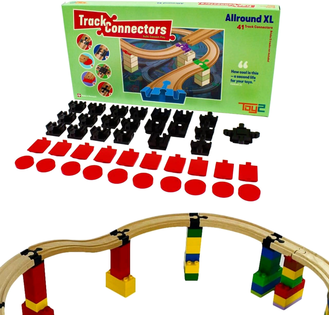 Bazowe łączniki i skrzyżowania Toy2 Track Connectors Allround Xl 41 szt (5745000329267) - obraz 1