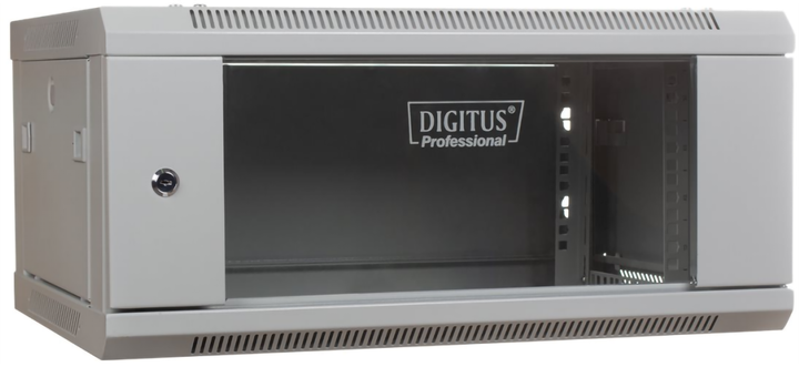 Шафа підвісна серверна Digitus 19'' 4U 279x600x450 RAL7035 (DN-WU19 04U/450) - зображення 1