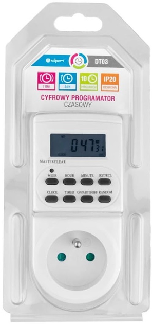Programator czasowy cyfrowy DPM DT03 tydzień / czas (5906881174241) - obraz 6