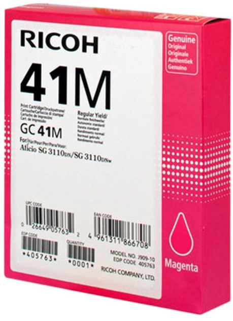 Tusz Ricoh 405763 GC41 HC Magenta (4961311866708) - obraz 1