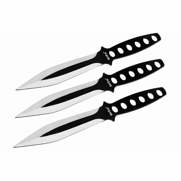 Металеві ножі F030 набір з 3 штук, клинки Black & White - зображення 1
