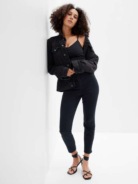Джинси Slim fit жіночі GAP 402151-00 29 Чорні (1200111652986) - зображення 3