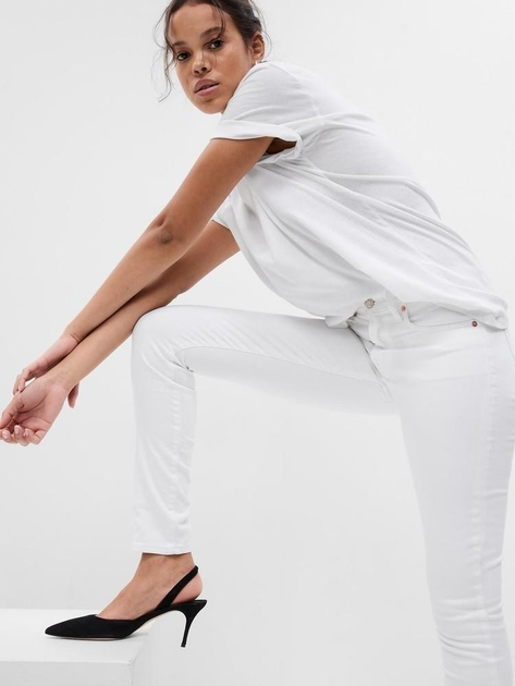 Jeansy skinny damskie GAP 570471-00 31 Białe (1200119994262) - obraz 3