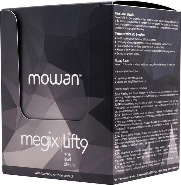 Осветляющая пудра для волос Mowan Megix Lift 9 Lightening Powder 12х30 ...