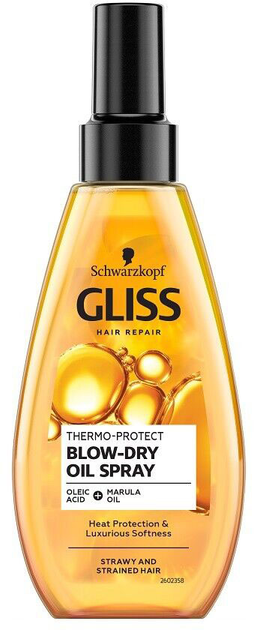 Олія термозахисна для волосся Gliss Kur Thermo-Protect Blow-Dry 150 мл (9000100938150) - зображення 1