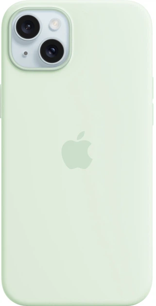 Панель Apple MagSafe Silicone Case для Apple iPhone 15 Plus Soft Mint (MWNG3ZM/A) - Фото 1 Панель Apple MagSafe Silicone Case для Apple iPhone 15 Plus Soft Mint (MWNG3ZM/A) - изображение 1