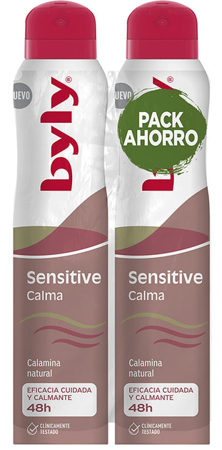 Набір дезодорантів Byly Sensitive Calma Desodorante 2 x 200 мл (8411104048997) - зображення 1