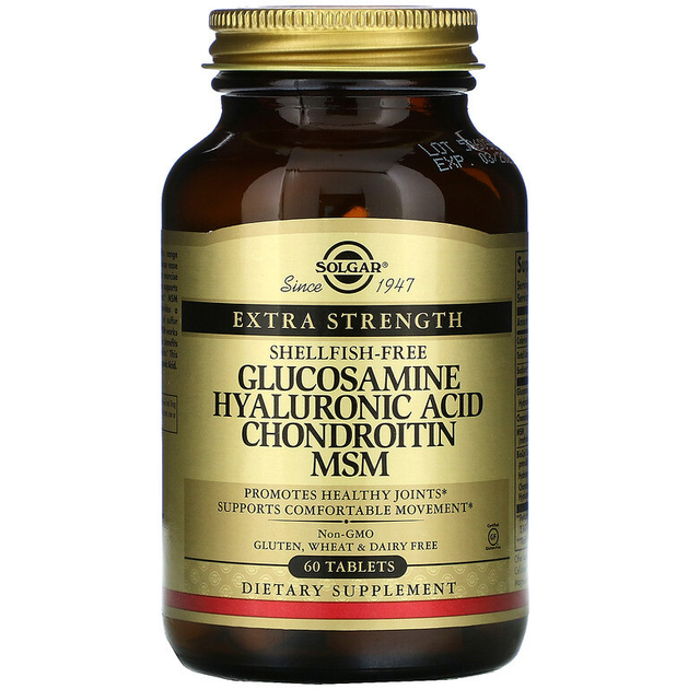 Глюкозамин, гиалуроновая кислота, хондроитин и МСМ SOLGAR "Glucosamine ...