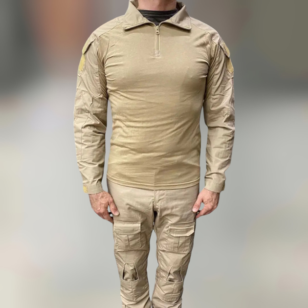 Армейская Кофта Убакс, Койот, коттон (хлопок), размер M, Combat, тактическая рубашка Убакс - изображение 1