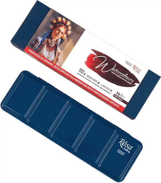 Zestaw farb akwarelowych Rosa Gallery Portrait 14 x 2.5 ml (4823098539766) - obraz 8