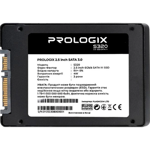 Внутренний SSD накопитель Prologix S320 960 GB (PRO960GS320) - изображение 2