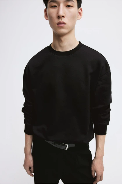 Свитшот с начесом для мужчины H&M 0970818-001 XL Черный - изображение 4