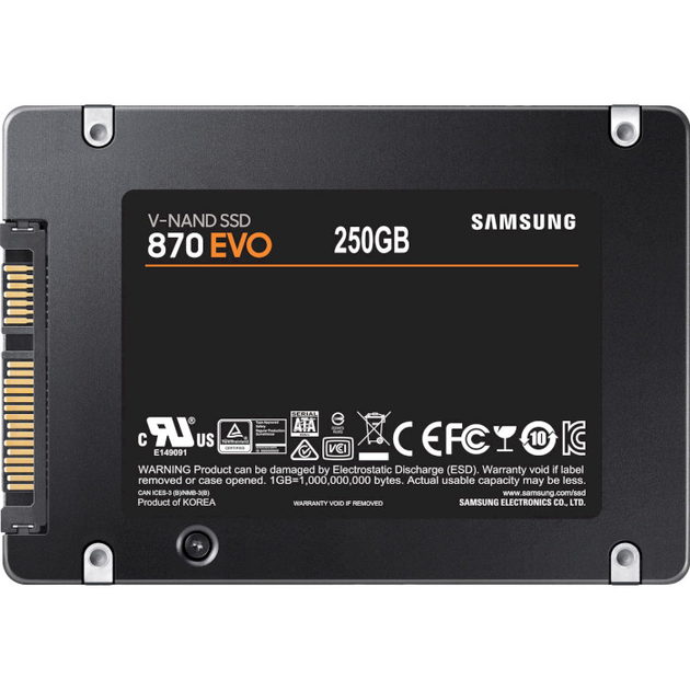 SSD диск Samsung 870 EVO 2.5" SATA 250GB (MZ-77E250BW) - изображение 4
