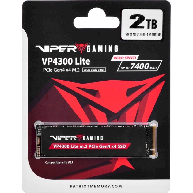 SSD диск Patriot Viper VP4300 Lite 2TB M.2 NVMe 2ТВ (VP4300L2TBM28H) - зображення 6