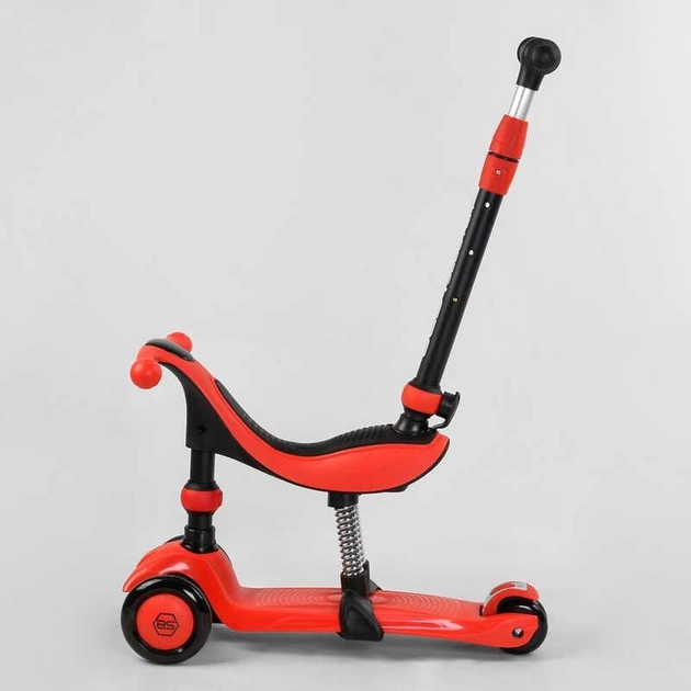 Самокат-велобег 3в1 Best Scooter трехколесный с подсветкой, красный BS-71899 - изображение 2