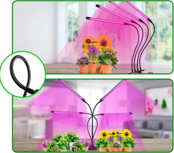 Фитолампа Led Plant Grow Leight USB Четверная гибкая ножка - изображение 4