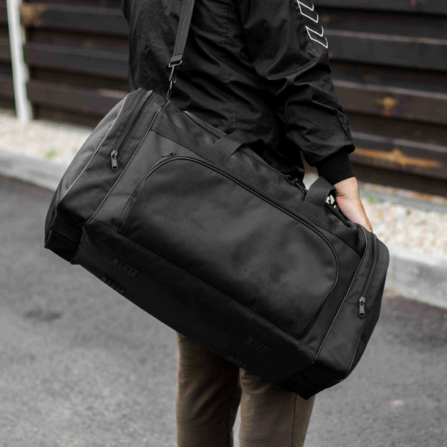 Дорожная спортивная сумка BIZ черная тканевая для тренировок на 60 ...