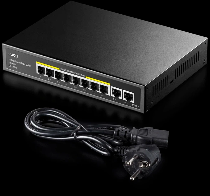 PoE-комутатор Cudy GS1010PE 8 портів PoE+ гігабітний 120W (73-00502) - зображення 4