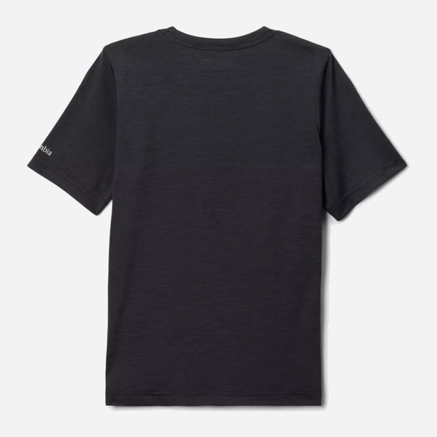 Koszulka młodzieżowa chłopięca Columbia Mount Echo Short Sleeve Graphic Shirt 1989651009 141-149 cm (M) Czarna (195980077262) - obraz 2