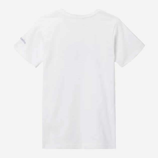 Koszulka młodzieżowa dla dziewczynki Columbia Mission Lake Short Sleeve Graphic Shirt 1989791105 141-149 cm (M) Biała (195980282215) - obraz 2