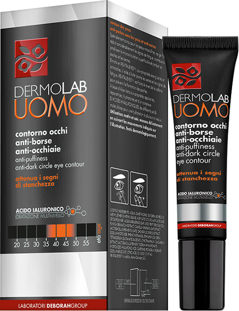 Крем для контура глаз Dermolab Uomo от отеков и темных кругов 15 мл (8009518392760) - изображение 1