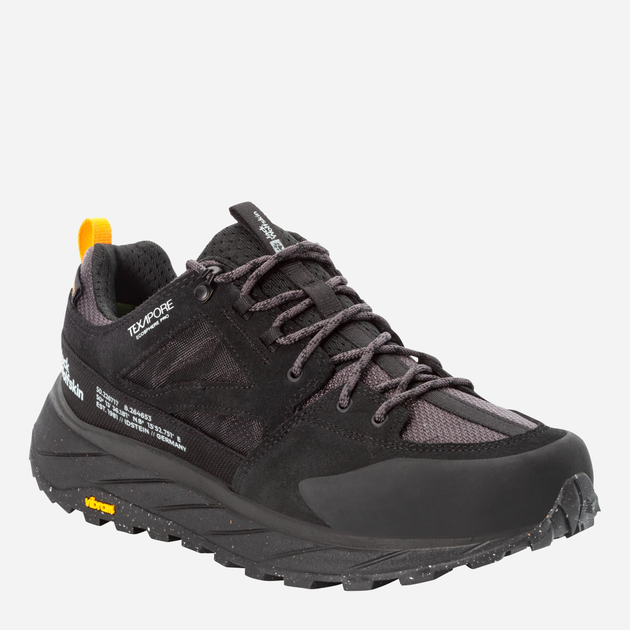 Buty sportowe trekkingowe męskie z membraną Jack Wolfskin Terraquest Texapore Low M 4056401-6000 43 (9UK) Czarne (4064993722475) - obraz 2