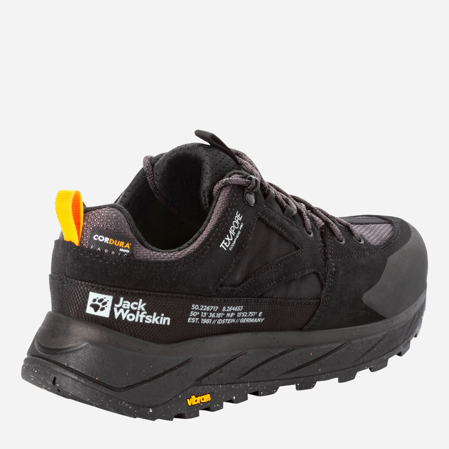 Чоловічі кросівки для трекінгу з мембраною Jack Wolfskin Terraquest Texapore Low M 4056401-6000 43 (9UK) Чорні (4064993722475) - зображення 4