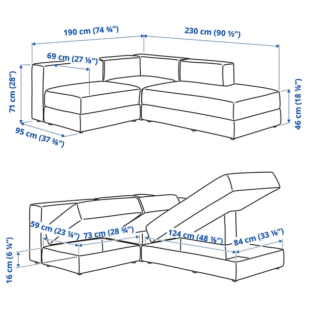 Модульний кутовий диван 2 IKEA JÄTTEBO, 5 осіб з шезлонгом, правильно, Темно-жовто-зелена самсала, 494.851.90 - Фото 15 Модульний кутовий диван 2 IKEA JÄTTEBO, 5 осіб з шезлонгом, правильно, Темно-жовто-зелена самсала, 494.851.90 - изображение 15