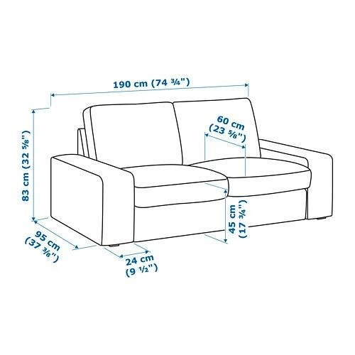 2-місний диван IKEA KIVIK КІВІК, Келінге сіро-бірюзовий, 494.430.44 - изображение 15