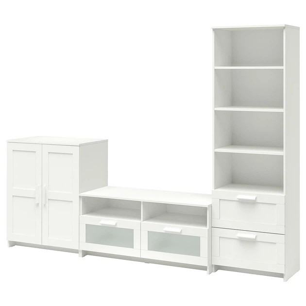 Тумба під телевізор IKEA BRIMNES БРІМНЕС, білий, 258x41x190 см, 891.843.31 - Фото 2 Тумба під телевізор IKEA BRIMNES БРІМНЕС, білий, 258x41x190 см, 891.843.31 - изображение 2
