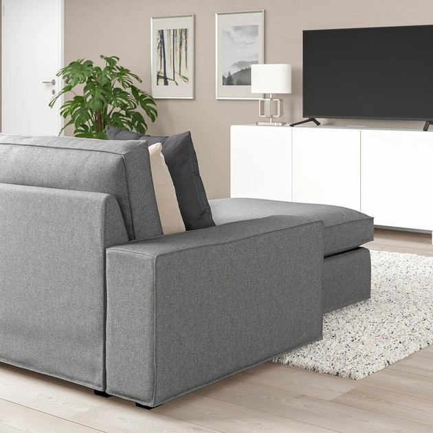 3-місний диван із кушеткою IKEA KIVIK КІВІК, Tibbleby бежевий, сірий, 994.405.90 - Фото 12 3-місний диван із кушеткою IKEA KIVIK КІВІК, Tibbleby бежевий, сірий, 994.405.90 - зображення 12