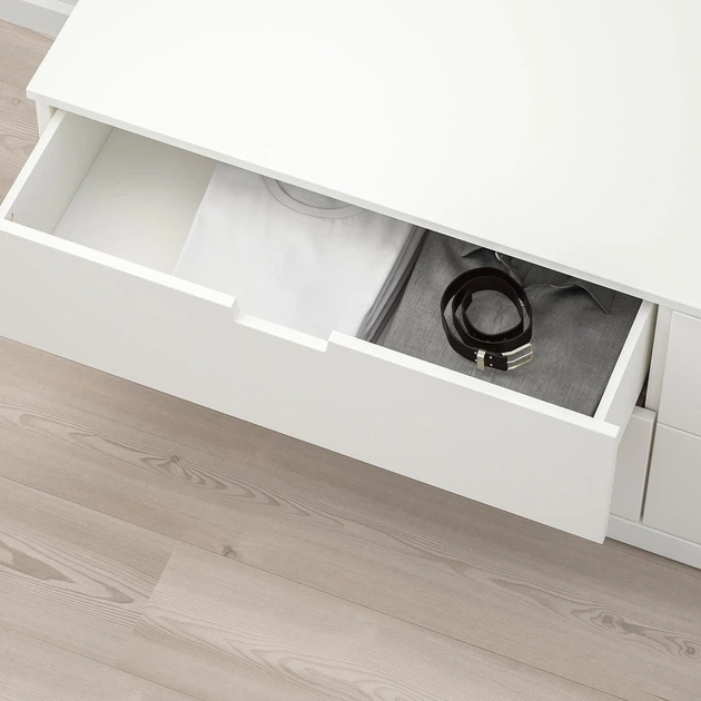 Тумба із шухлядами IKEA NORDLI НОРДЛІ, 4 шухляди, білий, 160х54 см, 492.394.96 - изображение 5