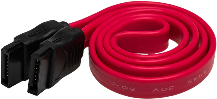 Kabel Akyga SATA III 0.5 m Red (AK-CA-27) - obraz 1
