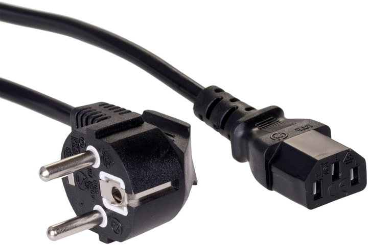 Kabel zasilający Akyga IEC C13 - CEE 7/7 1.5 m Black (AK-PC-01C) - obraz 1