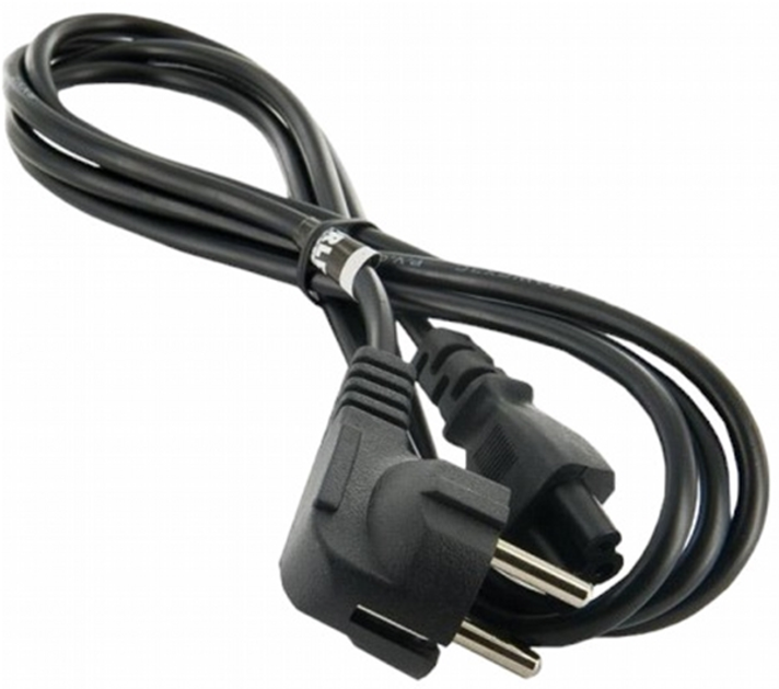 Kabel zasilający Akyga Power CEE 7/7 - IEC-C7 1.5 m Black (AK-NB-02A) - obraz 1