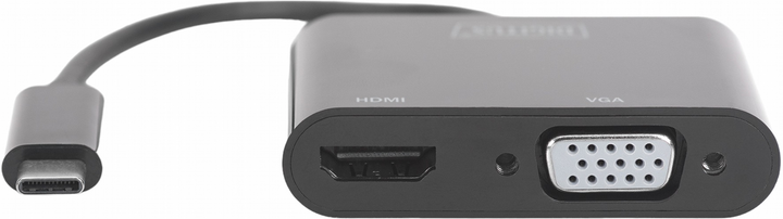 Adapter Digitus USB Type-C - HDMI + VGA Black (DA-70858) - obraz 1
