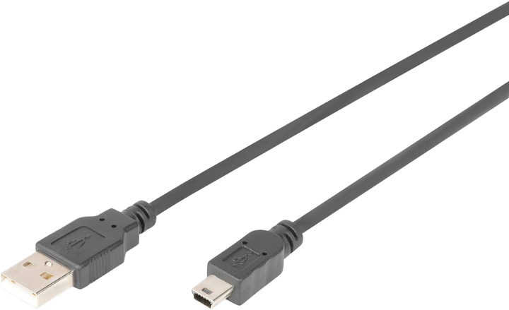 Kabel Digitus USB Type-A - mini-usb M/M 2 m Black (AK-300108-018-S) - obraz 1