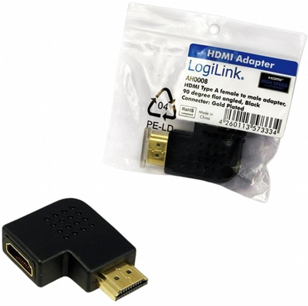 Адаптер Logilink HDMI - HDMI Black (4052792005912) - зображення 1