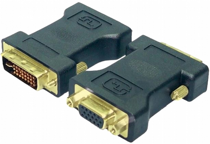 Adapter Logilink VGA DSUB - DVI-I Black (4260113560167) - obraz 1