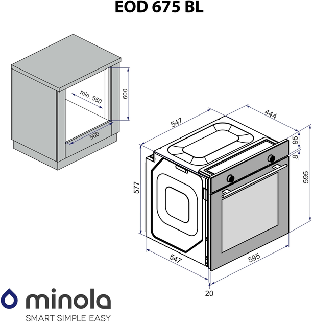 Духова шафа електрична Minola EOD 675 BL - зображення 14