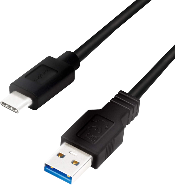 Kabel Logilink USB 3.2 Gen1x1 USB Type-A- USB Type-C 0.5 m Black (4052792055160) - obraz 1