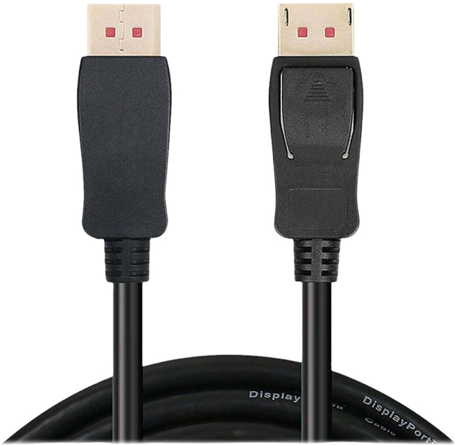 Kabel Techly DisplayPort - DisplayPort 2 m Black (8051128109276) - obraz 1