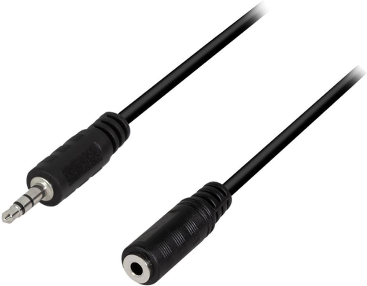 Kabel Logilink Mini Jack 3.5 mm - Mini Jack 3.5 mm 10 m Black (4052792008906) - obraz 1