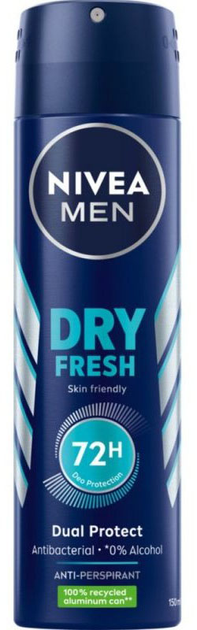 Antyperspirant NIVEA Dry Fresh w sprayu dla mężczyzn 150 ml (5900017061382) - obraz 1