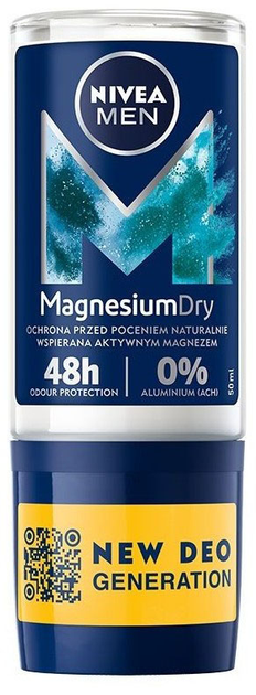 Antyperspirant NIVEA Magnesium Dry w kulce dla mężczyzn 50 ml (5900017078175) - obraz 1