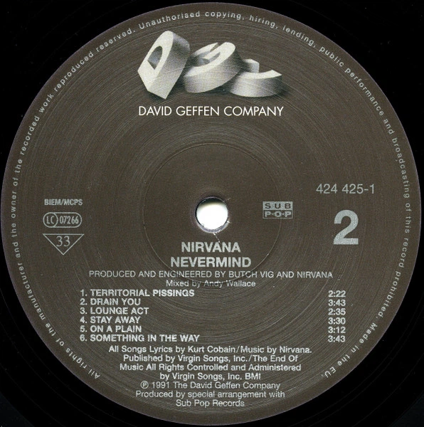 Виниловая пластинка Nirvana - Nevermind - изображение 4