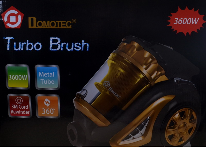 Пылесос DOMOTEC MS-4408 Turbo Brush без мешка+ индикатор наполнения Золотистый (11539) - изображение 5