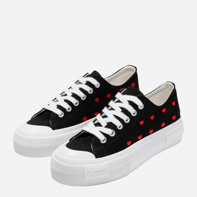 Trampki damskie na platformie D.Franklin One Way Low From Heart DFSH389012-BLAC 37 (6US/4UK) 24 cm Czarne (8445333391449) - obraz 3